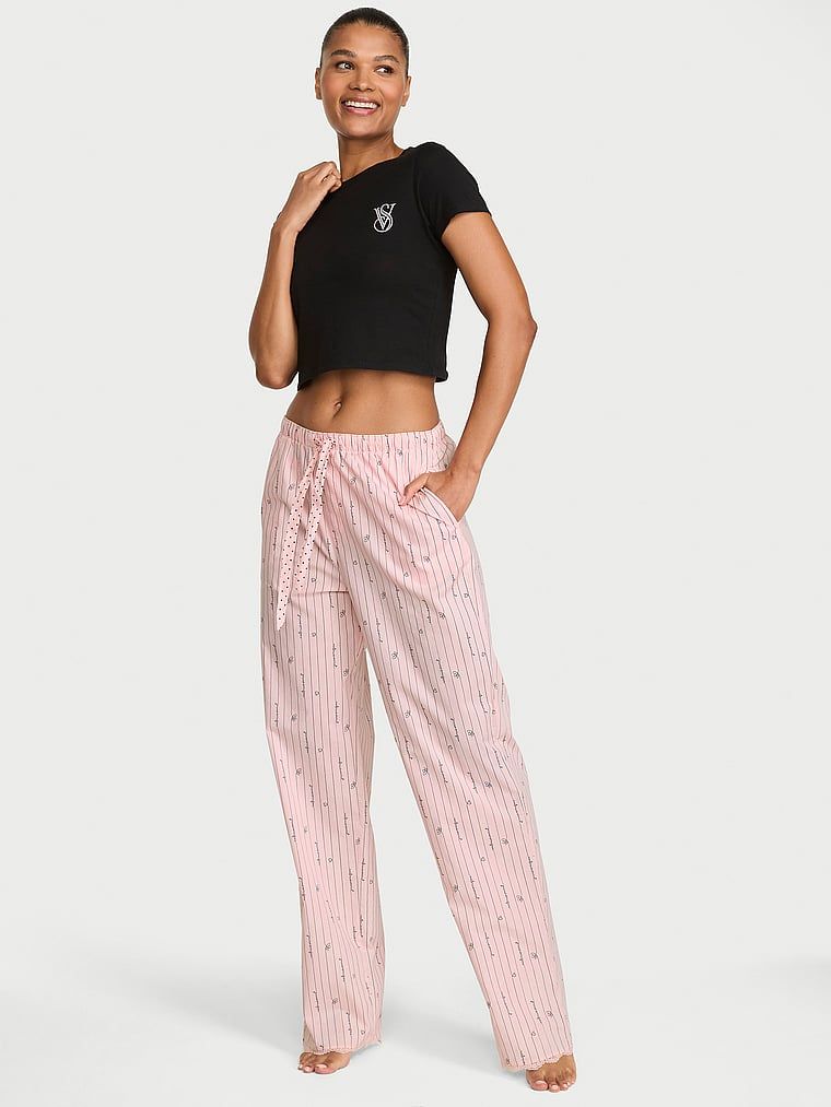 Victoria's Secret Spodnie od piżamy bawełniane Mix & Match Heritage
