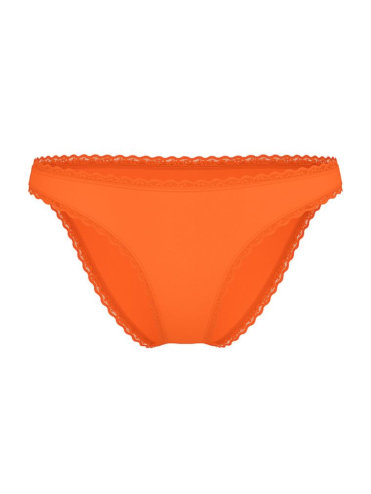 Majtki bawełniane z koronką Lace-Trim Bikini. Produkt ma kolor czerwony i pochodzi z kolekcji Lacie. 