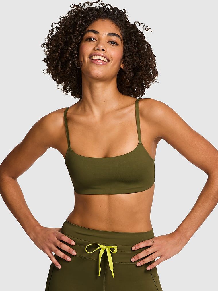 Biustonosz sportowy z prostym dekoltem