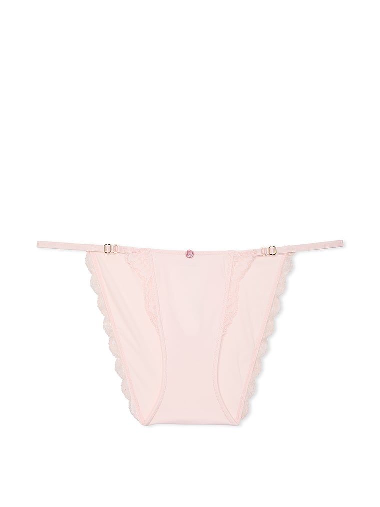 Majtki z regulowanymi paskami z koronką Lace-Trim Bikini. Produkt ma kolor różowy i pochodzi z kolekcji Dream Angels. 