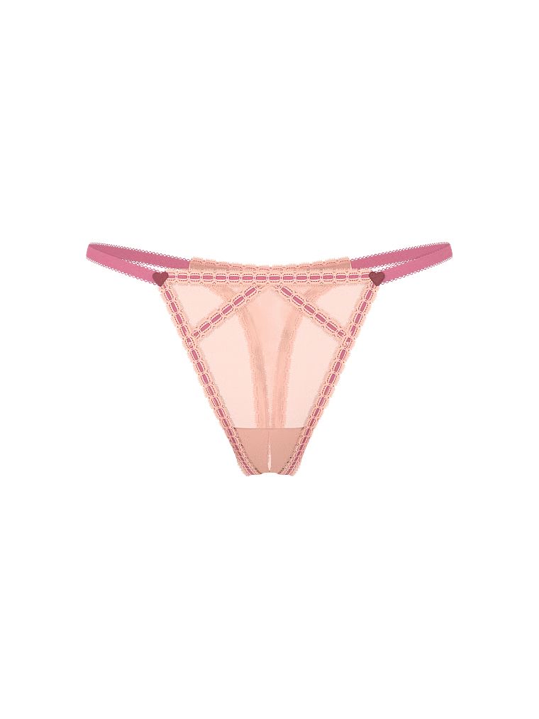 Stringi bez kroku Sheer Ribbon Slot. Produkt ma kolor pomarańczowy i pochodzi z kolekcji Dream Angels. 