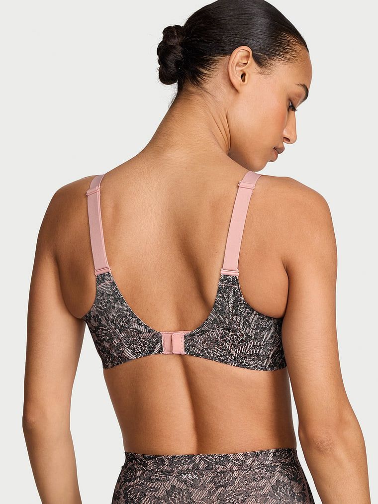 Biustonosz sportowy z dekoltem V VSX Featherweight. Produkt jest wzorzysty i pochodzi z kolekcji VSX. 