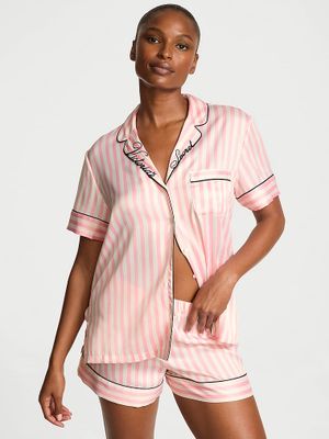 Victoria's Secret Piżama satynowa z szortami Signature