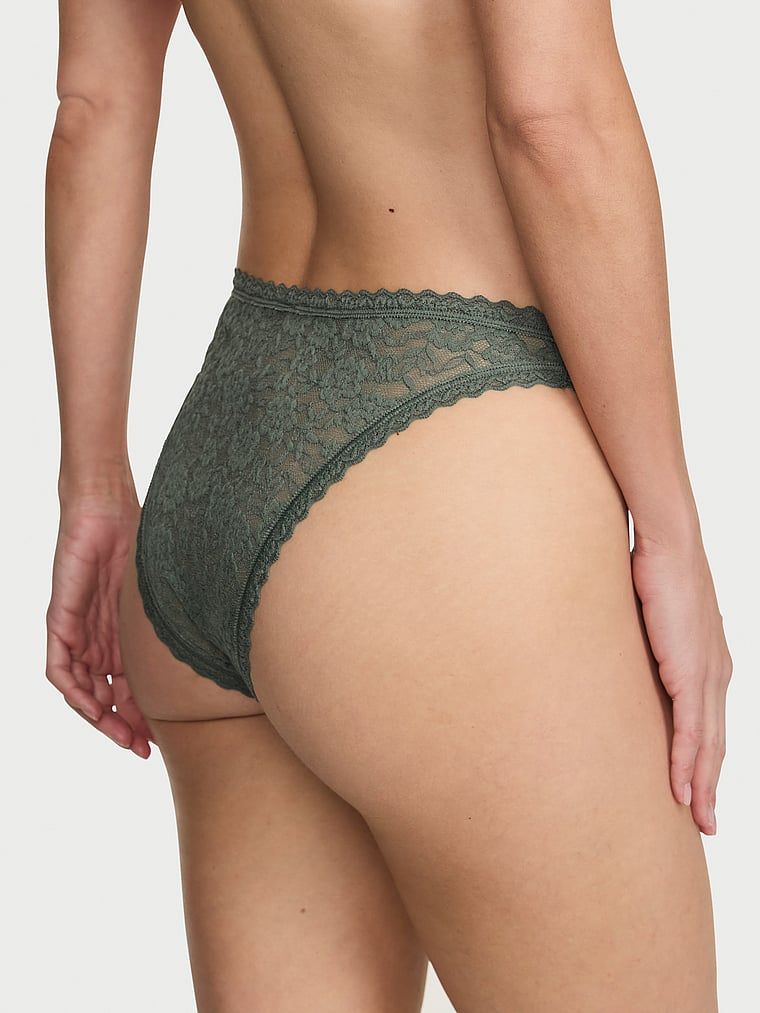 Majtki koronkowe Lace 90s. Produkt ma kolor zielony i pochodzi z kolekcji Lacie. 