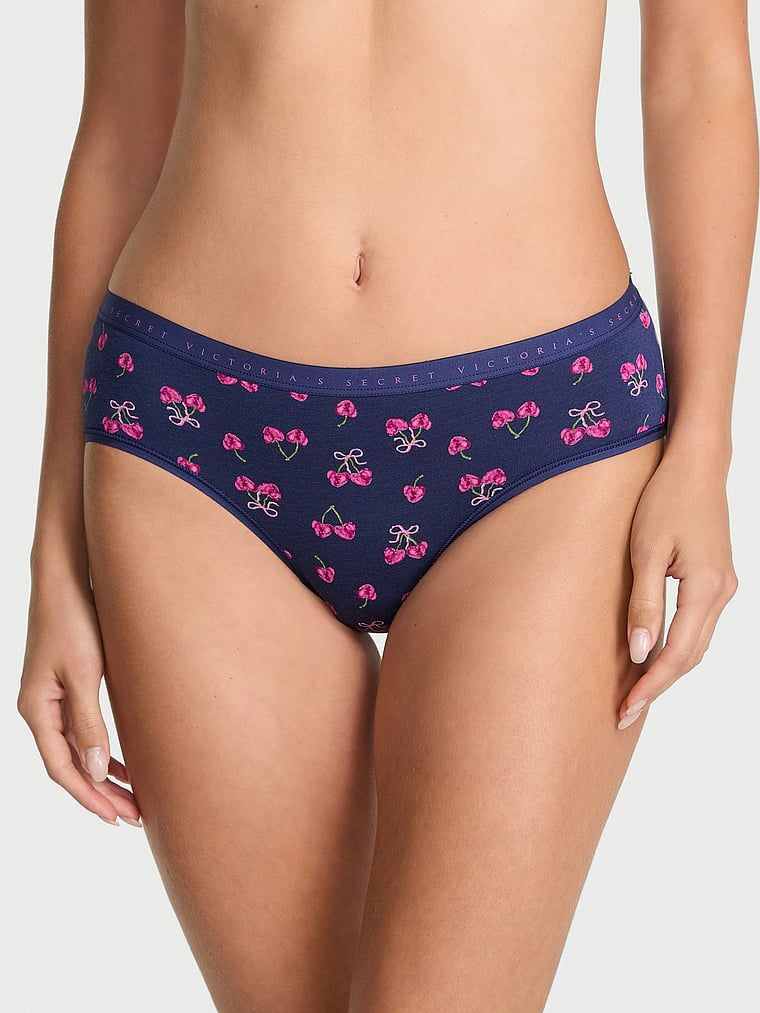 Majtki bawełniane Hiphugger. Produkt jest wzorzysty i pochodzi z kolekcji Body by Victoria. 
