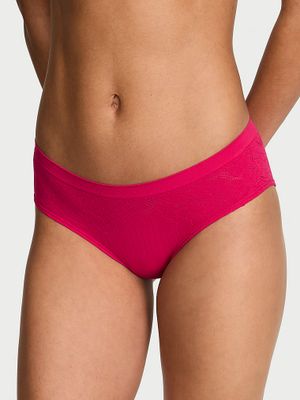 Seamless Majtki Floral Rib Hiphugger