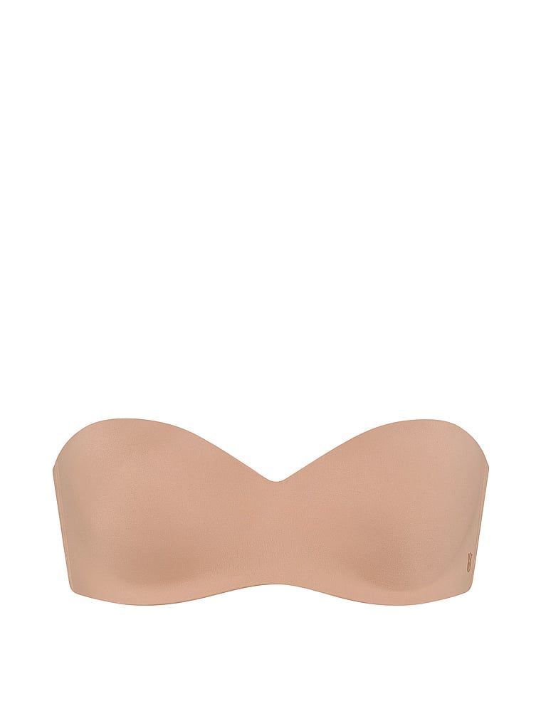 Biustonosz lekko usztywniany bez ramiączek Sweetheart Strapless. Produkt ma kolor beżowy i pochodzi z kolekcji Invisible by Victoria's Secret. 
