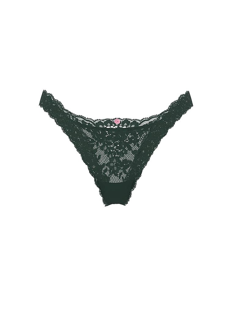 Majtki brazyliany koronkowe Brazilian. Produkt ma kolor zielony i pochodzi z kolekcji Dream Angels. 