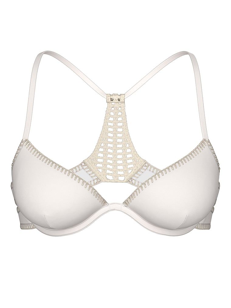Góra od bikini z push-upem Archives Crochet Scuba. Produkt ma kolor biały i pochodzi z kolekcji Victoria's Secret Swim. 