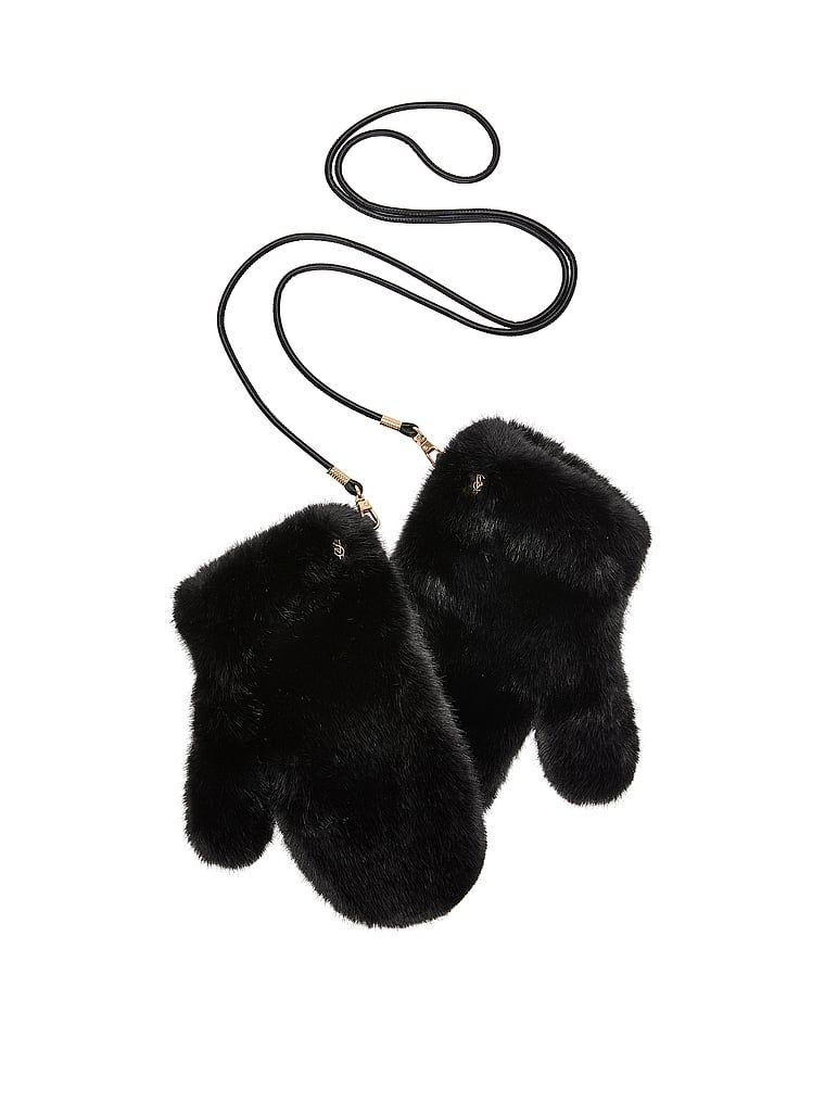 Victoria's Secret Rękawiczki ze sztucznego futerka (ze sznureczkiem)