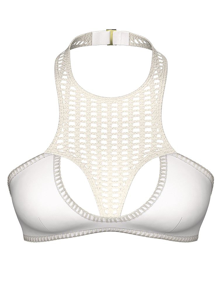 Góra od bikini Archives Crochet Scuba High-Neck. Produkt ma kolor biały i pochodzi z kolekcji Victoria's Secret Swim. 