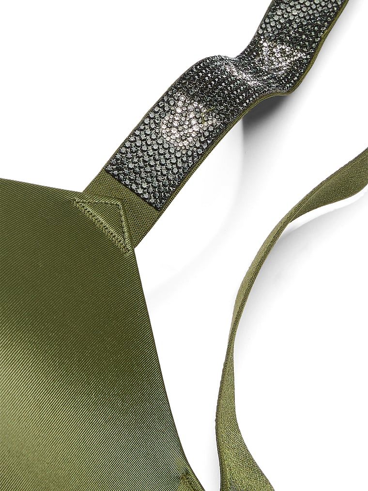 Na zdjęciu widoczny jest detal, zbliżenie na biustonosz push-up Shine Strap.