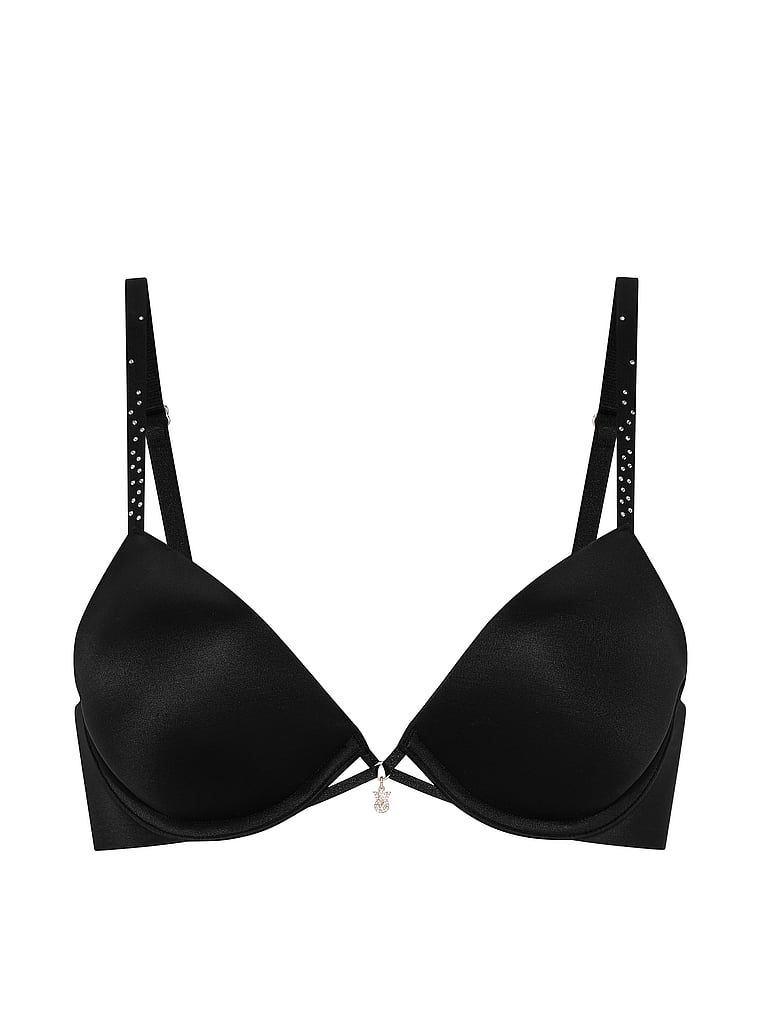 Biustonosz push-up z kryształkami i zawieszką Anniversary Charm. Produkt ma kolor czarny i pochodzi z kolekcji Very Sexy. 