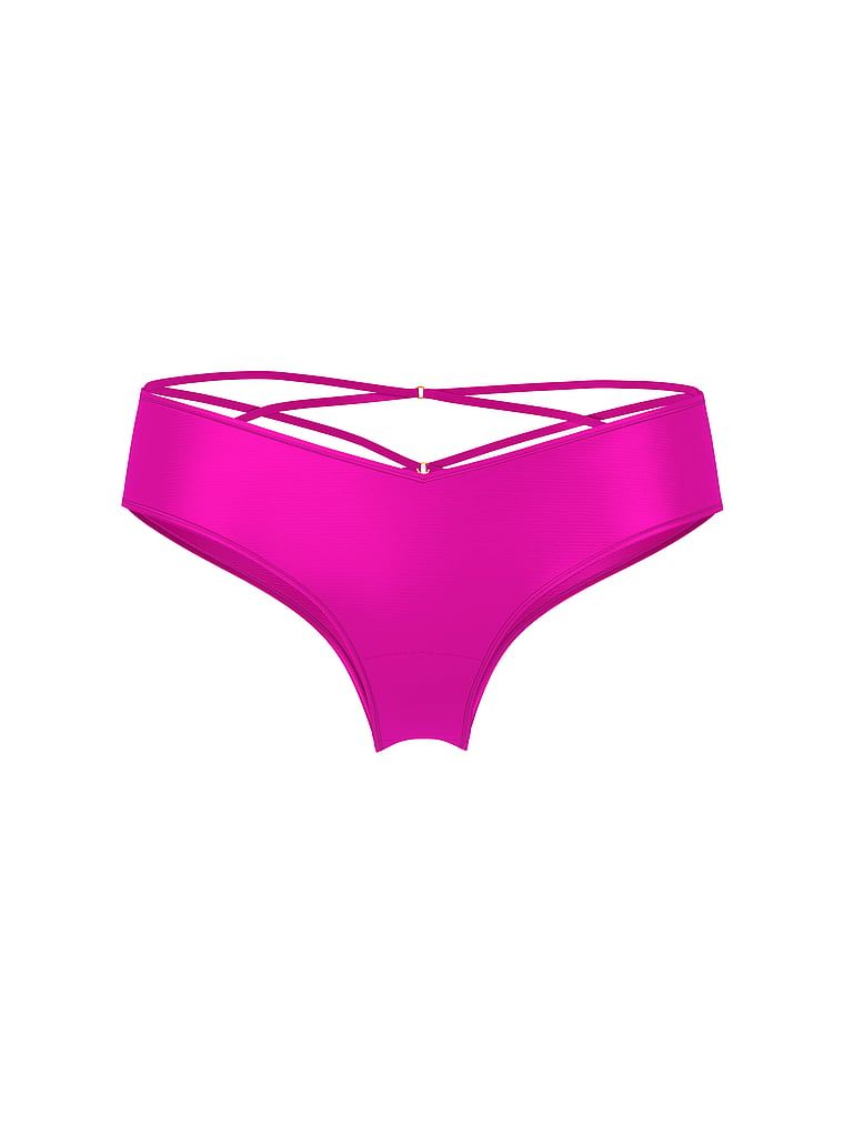 Majtki z paseczkami z tyłu i wysoko wyciętymi nogawkami Strappy-Back Cheeky. Produkt ma kolor purpurowy i pochodzi z kolekcji Very Sexy. 