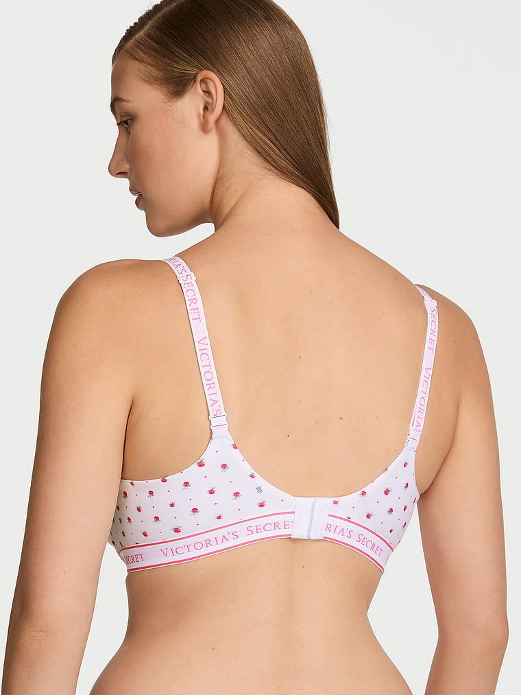 Biustonosz push-up bawełniany Perfect Shape. Produkt ma kolor kwiatowy i pochodzi z kolekcji T-shirt. 