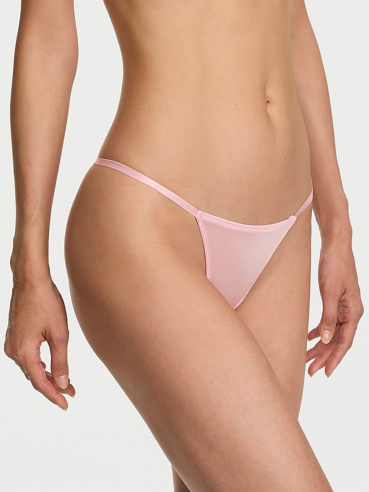 Stringi z błyszczącym monogramem z tyłu. Produkt ma kolor różowy i pochodzi z kolekcji Very Sexy. 