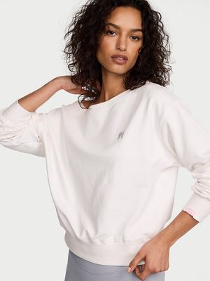 Angel Essentials Bluza bawełniana z dekoltem łódka Terry Boatneck