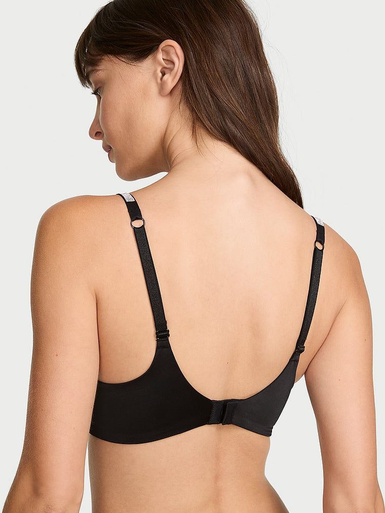 Biustonosz push-up bez fiszbin So Obsessed Shine Strap. Produkt ma kolor czarny i pochodzi z kolekcji Very Sexy. 
