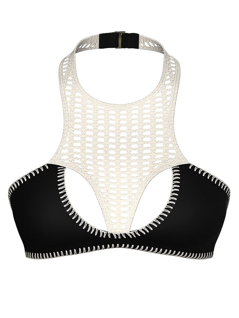 Góra od bikini Archives Crochet Scuba High-Neck. Produkt ma kolor czarny i pochodzi z kolekcji Victoria's Secret Swim. 