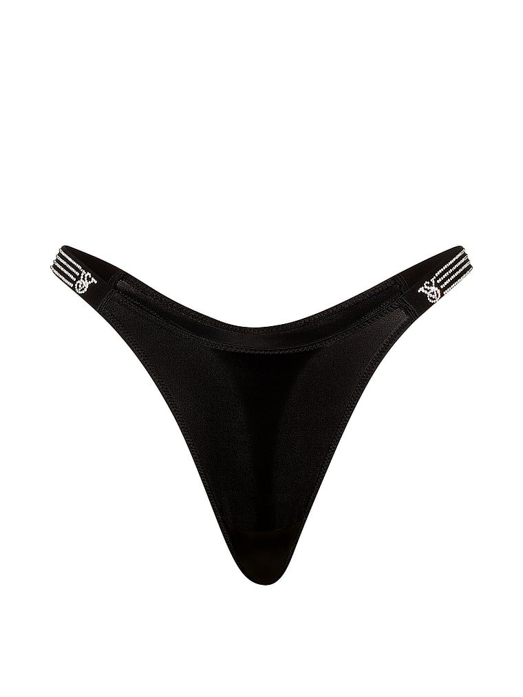 Stringi z błyszczącymi paskami Stripe Shine. Produkt ma kolor czarny i pochodzi z kolekcji Very Sexy. 