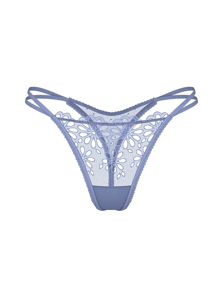 Stringi z siateczki Eyelet Mesh. Produkt ma kolor niebieski i pochodzi z kolekcji Lacie. 