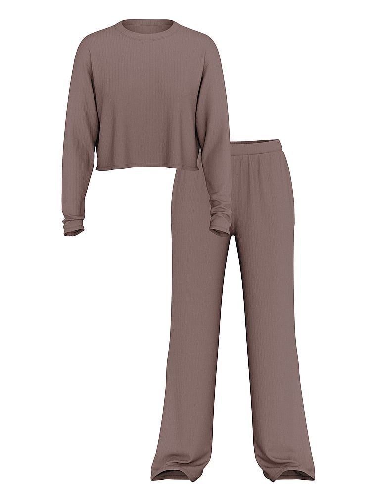 Zestaw z modalu - sweter i spodnie Lounge. Produkt ma kolor szary i pochodzi z kolekcji Victoria's Secret. 