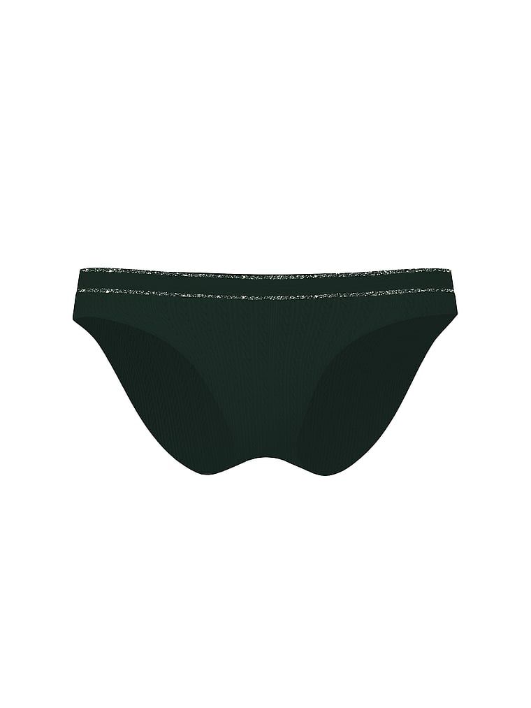 Majtki bezszwowe Cable-Knit Bikini. Produkt ma kolor zielony i pochodzi z kolekcji Seamless. 