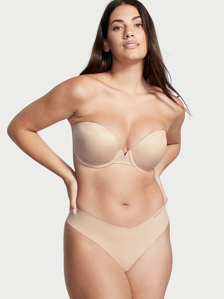 Victoria's Secret Bare Biustonosz lekko usztywniany bez ramiączek Strapless