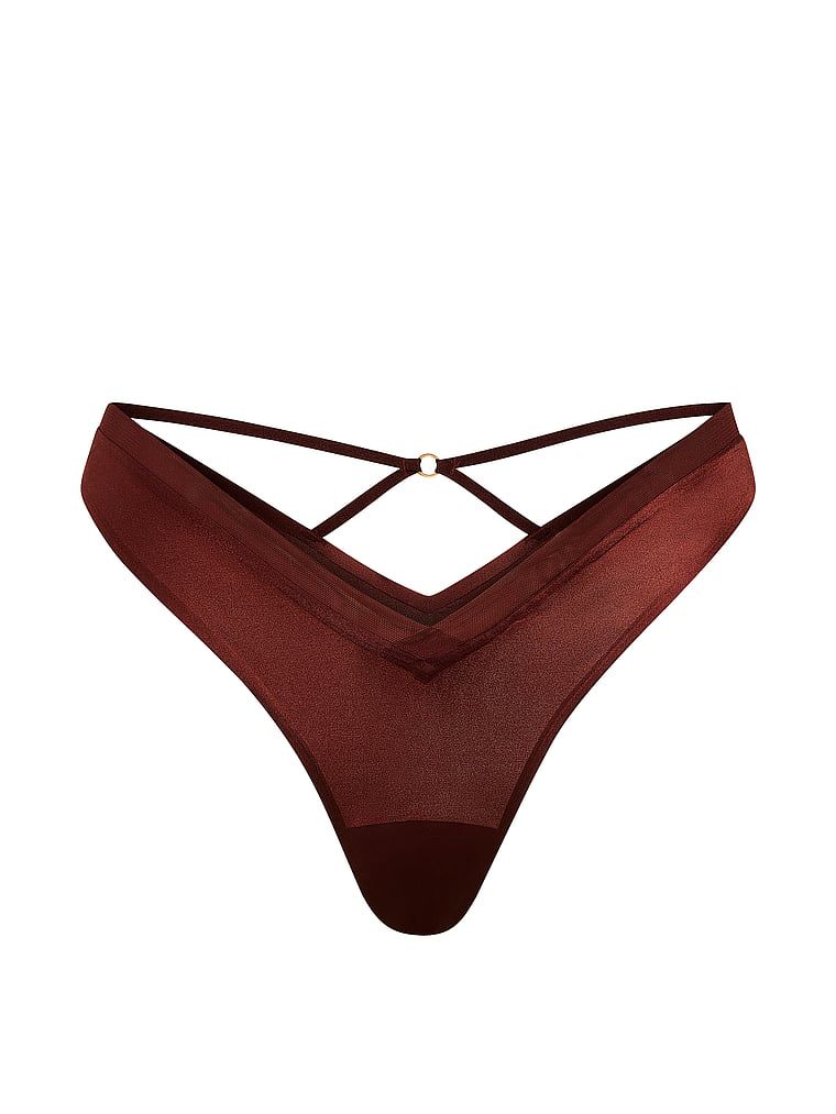 Stringi z paseczkami z tyłu Sheer Reveal. Produkt jest wzorzysty i pochodzi z kolekcji Very Sexy. 
