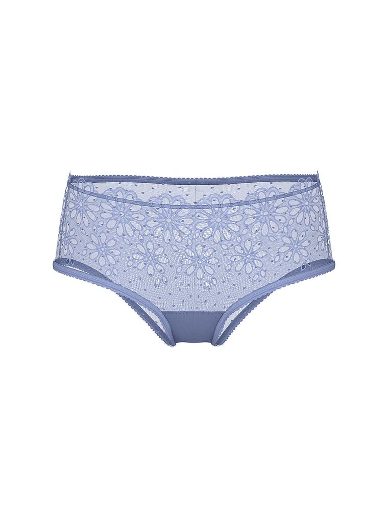 Majtki z siateczki Eyelet Mesh Cheeky. Produkt ma kolor niebieski i pochodzi z kolekcji Lacie. 