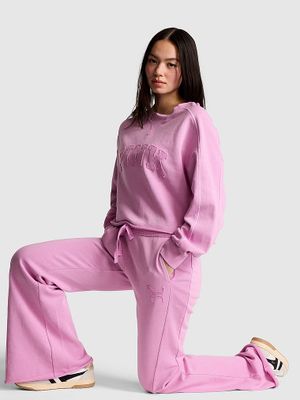 PINK Spodnie Campus Terry dzwony