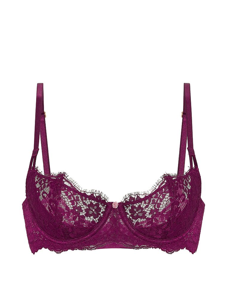 Biustonosz nieusztywniany balkonetka Wicked Lace Balconette. Produkt ma kolor fioletowy i pochodzi z kolekcji Dream Angels. 
