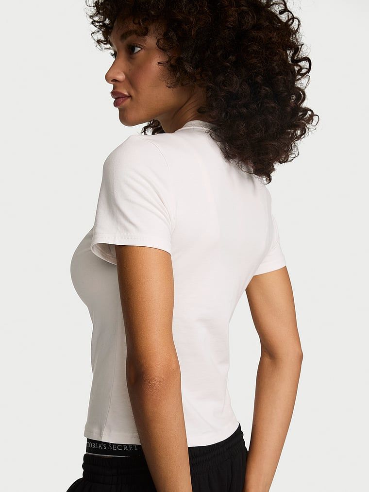 T-shirt bawełniany. Produkt ma kolor biały i pochodzi z kolekcji Angel Essentials. 