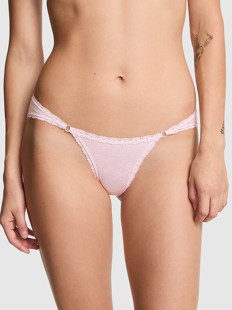 Bawełniane majtki  Lace-Trim Low-Rise Cheeky