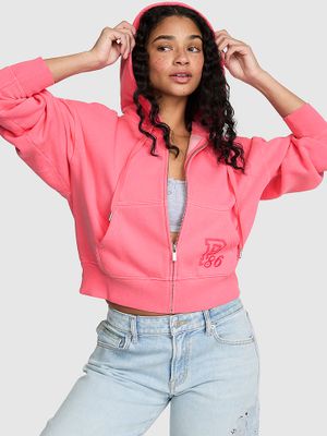 Krótka bluza z kapturem zapinana na zamek Campus Fleece