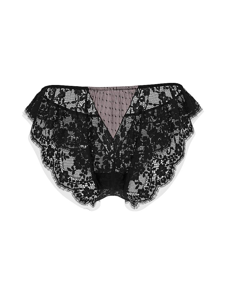 Majtki z koronkowymi falbankami Heritage Dot Brazilian. Produkt ma kolor różowy i pochodzi z kolekcji Dream Angels. 