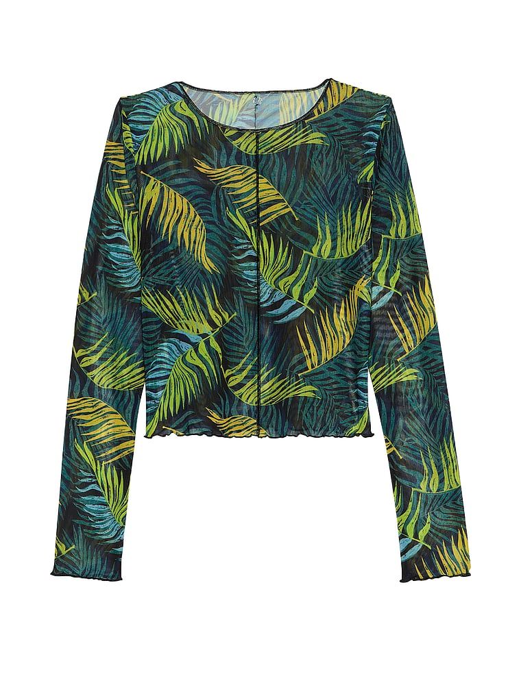 Bluzka z siateczki na plażę Beachwear. Produkt jest wzorzysty i pochodzi z kolekcji Victoria's Secret Swim. 