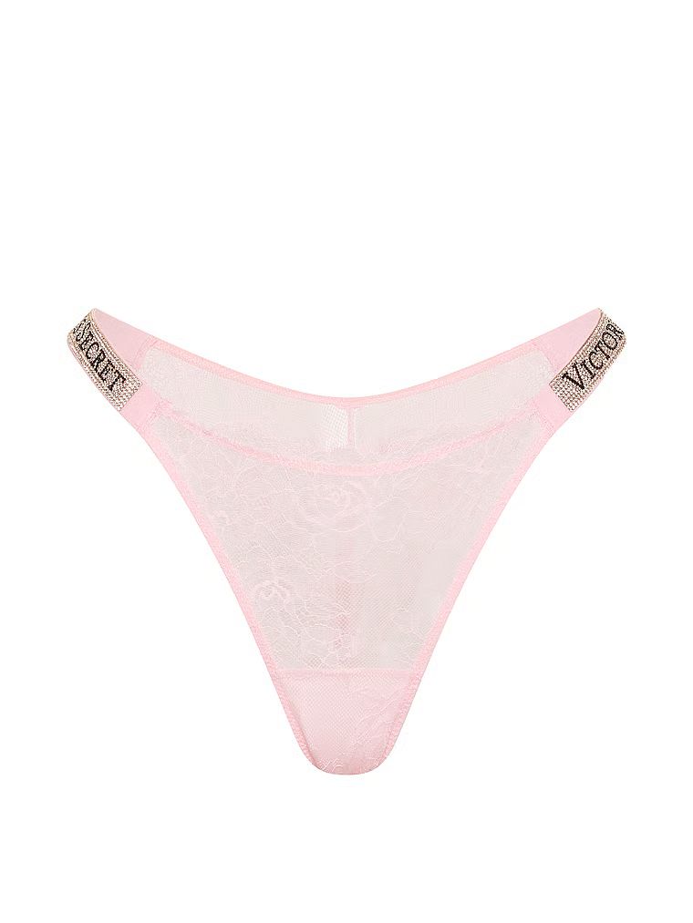 Majtki brazyliany koronkowe z błyszczącymi paskami Shine Strap Brazilian. 