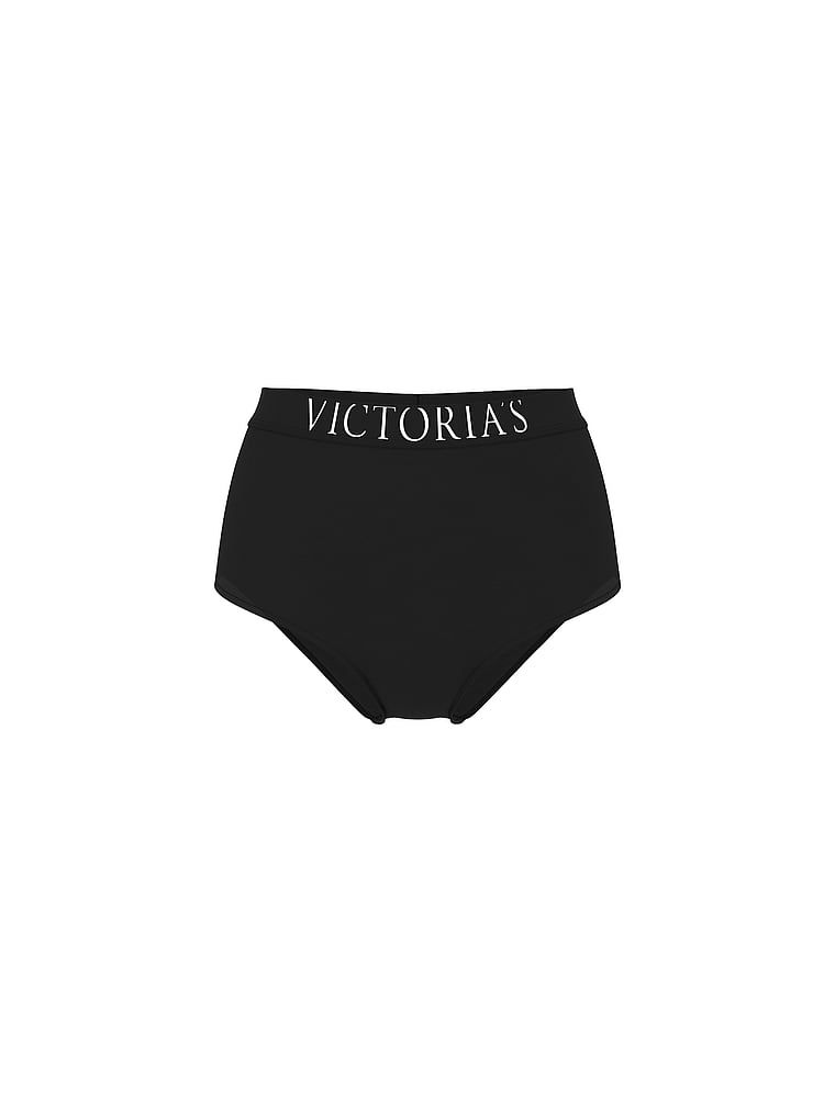 Majtki bawełniane z wysokim stanem Exploded Logo Brief. Produkt ma kolor czarny i pochodzi z kolekcji Cotton. 