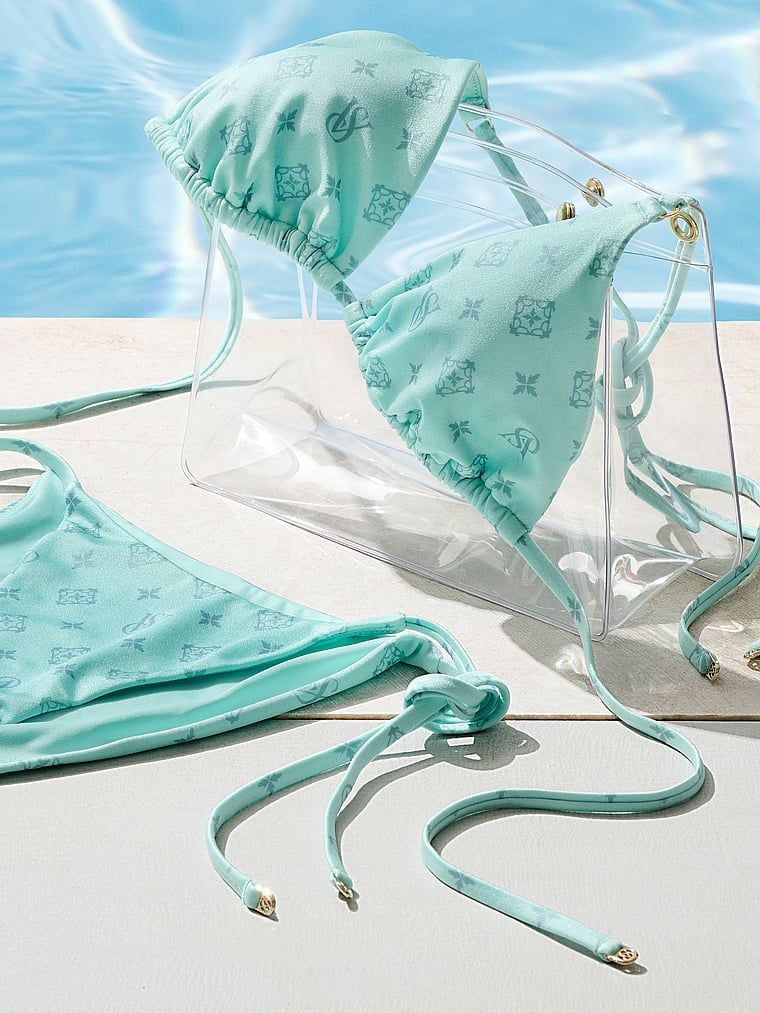 Zestaw bikini w opakowaniu - góra i dół BagKINI. Produkt jest wzorzysty i pochodzi z kolekcji Victoria's Secret Swim. 