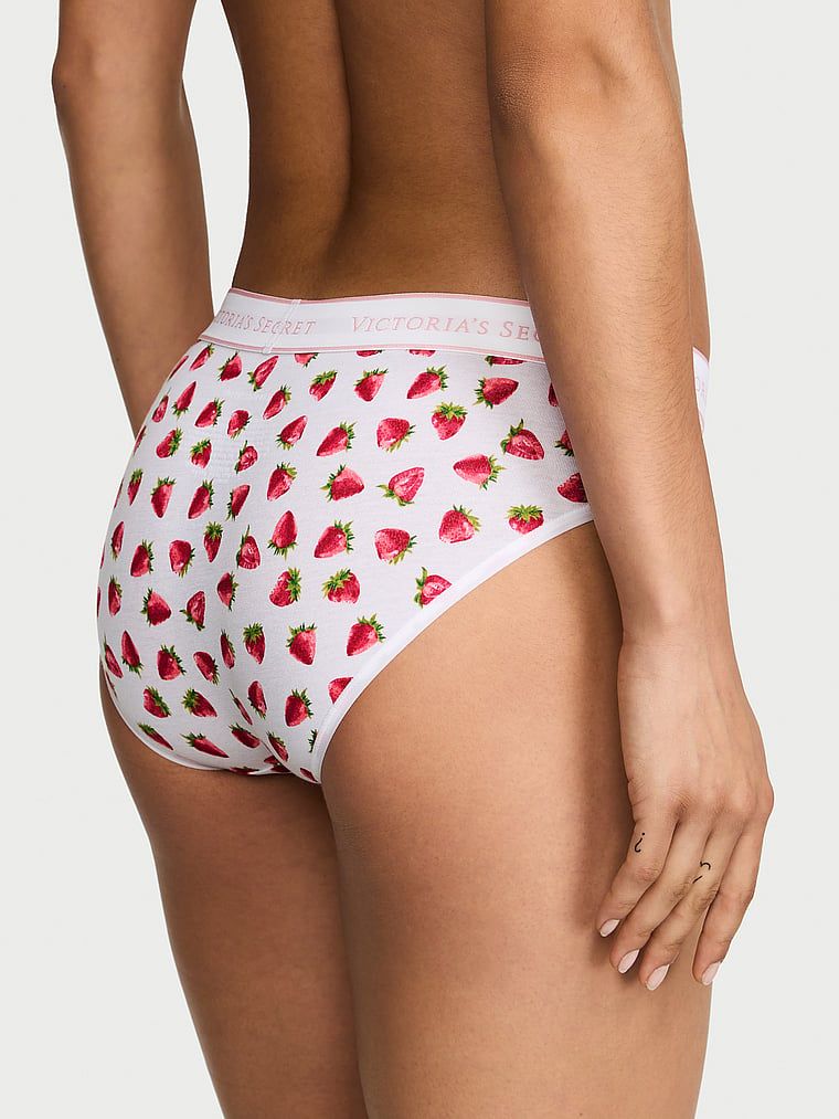 Majtki bawełniane z logo w talii Hiphugger. Produkt jest wzorzysty i pochodzi z kolekcji Cotton. 