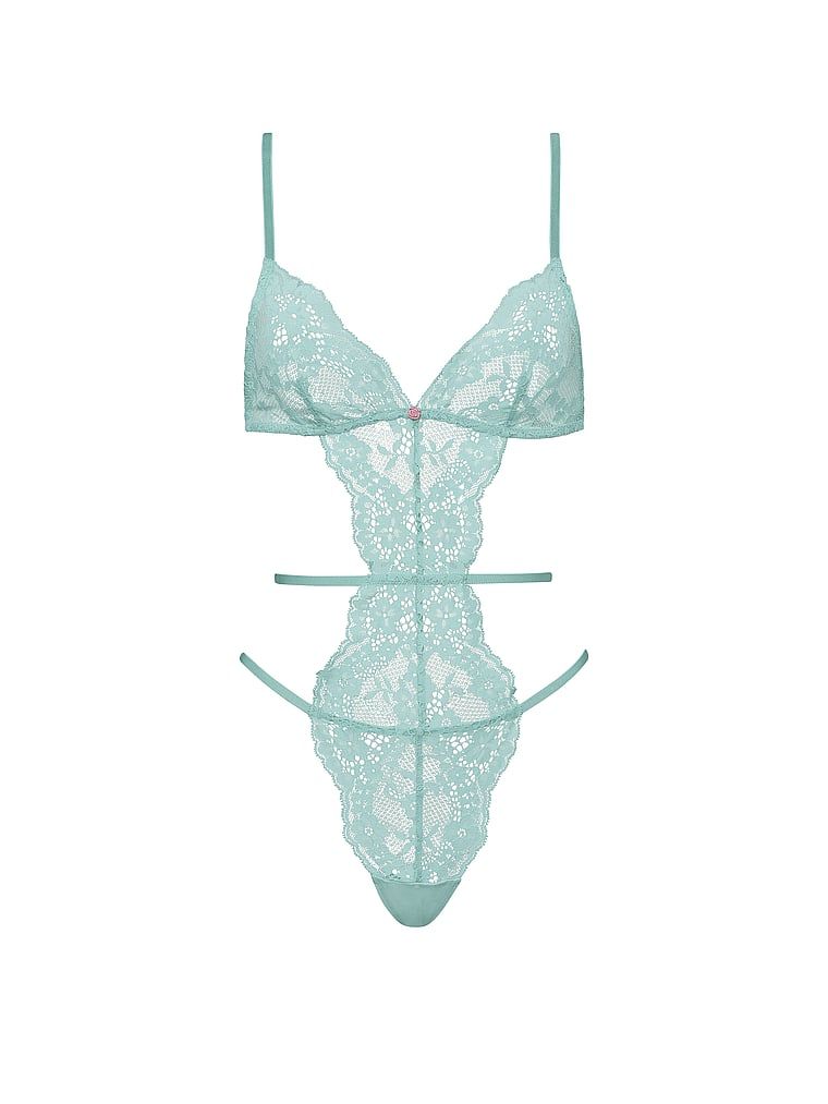 Body koronkowe z paseczkami Dare to Dream. Produkt ma kolor niebieski i pochodzi z kolekcji Dream Angels. 