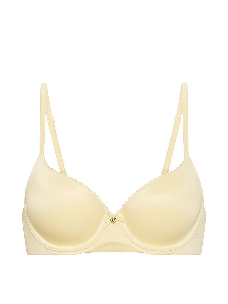 Biustonosz lekko usztywniany Smooth Demi. Produkt ma kolor żółty i pochodzi z kolekcji Body by Victoria. 