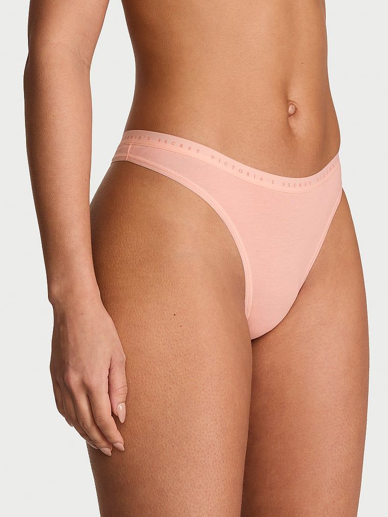 Victoria's Secret Stringi bawełniane High-Leg Scoop