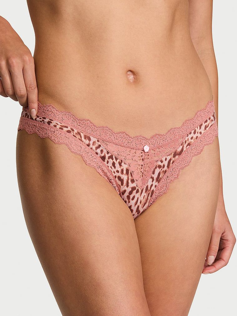 Dream Angels Majtki brazyliany z koronką Lace Trim Brazilian