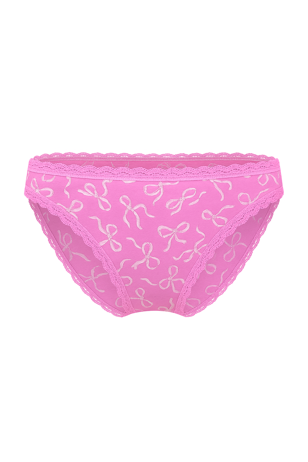 Majtki bawełniane z koronką Lace-Trim Bikini. Produkt jest wzorzysty i pochodzi z kolekcji Lace Trim. 