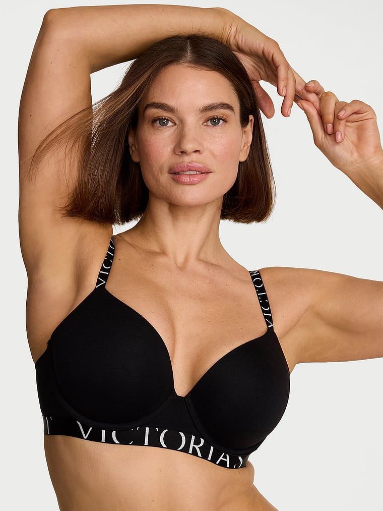 T-shirt Biustonosz push-up bawełniany Perfect Shape Exploded Logo