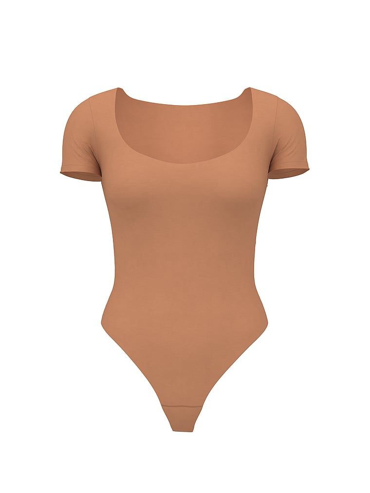 Victoria's Secret Body z krótkimi rękawkami i kwadratowym dekoltem FeatherSoft
