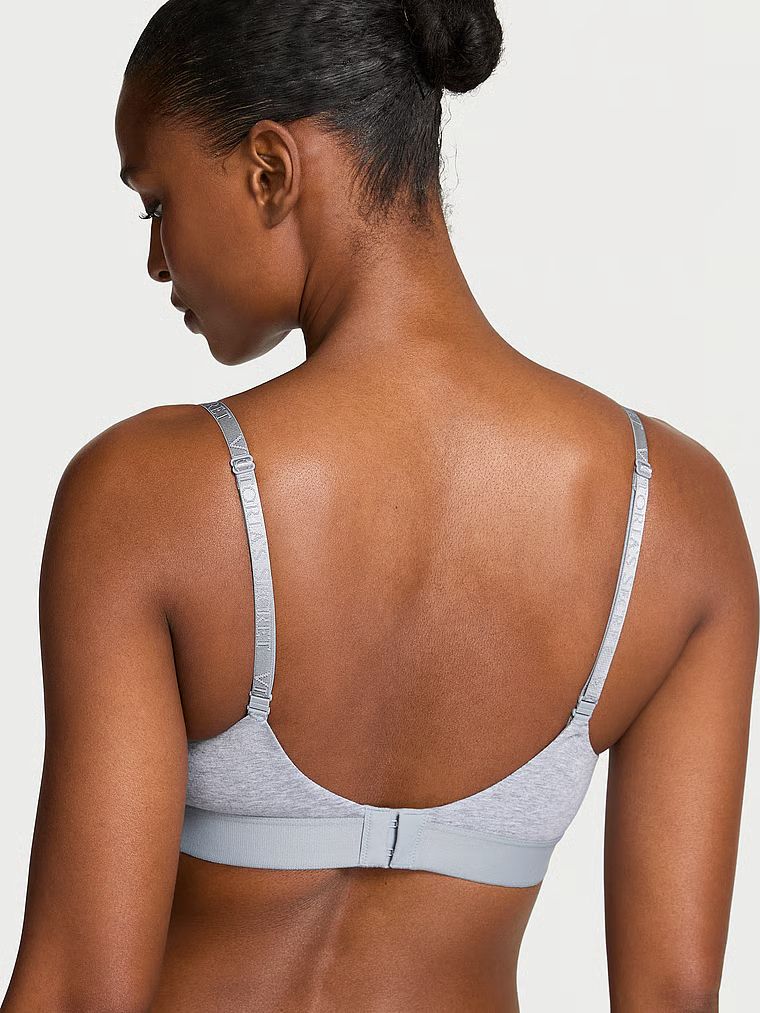 Biustonosz push-up bawełniany Perfect Shape Shine Patch. Produkt ma kolor szary i pochodzi z kolekcji T-shirt. 