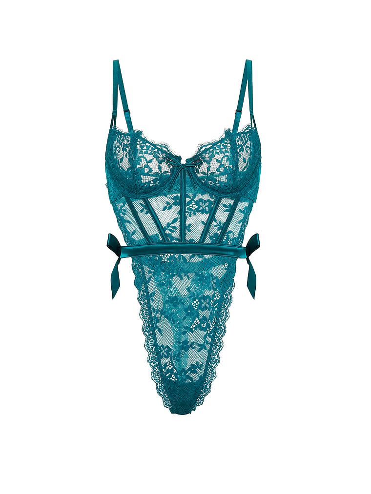 Body nieusztywniane koronkowe Wicked. Produkt ma kolor niebieski i pochodzi z kolekcji Dream Angels. 